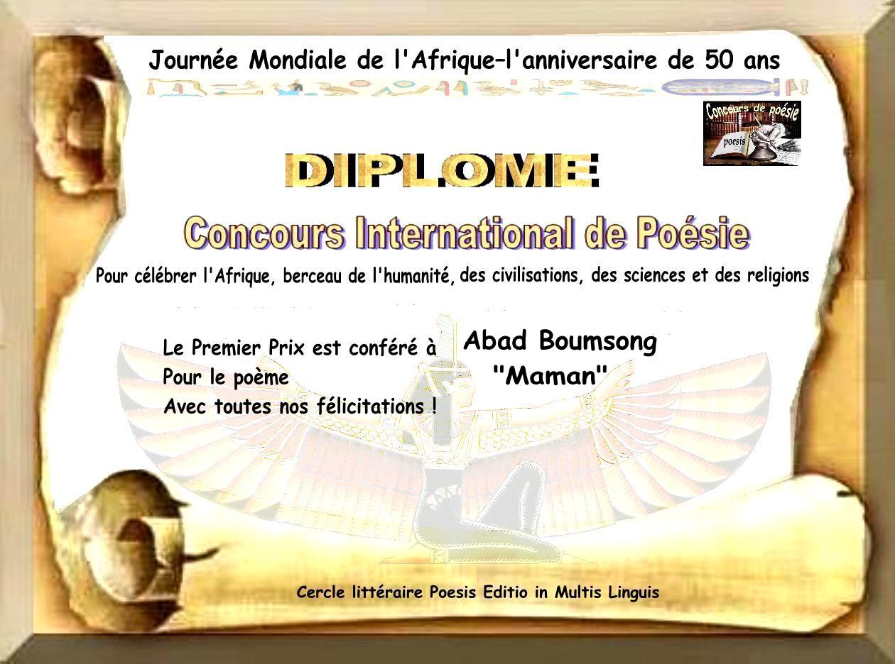 Diplôme Abad Boumsong