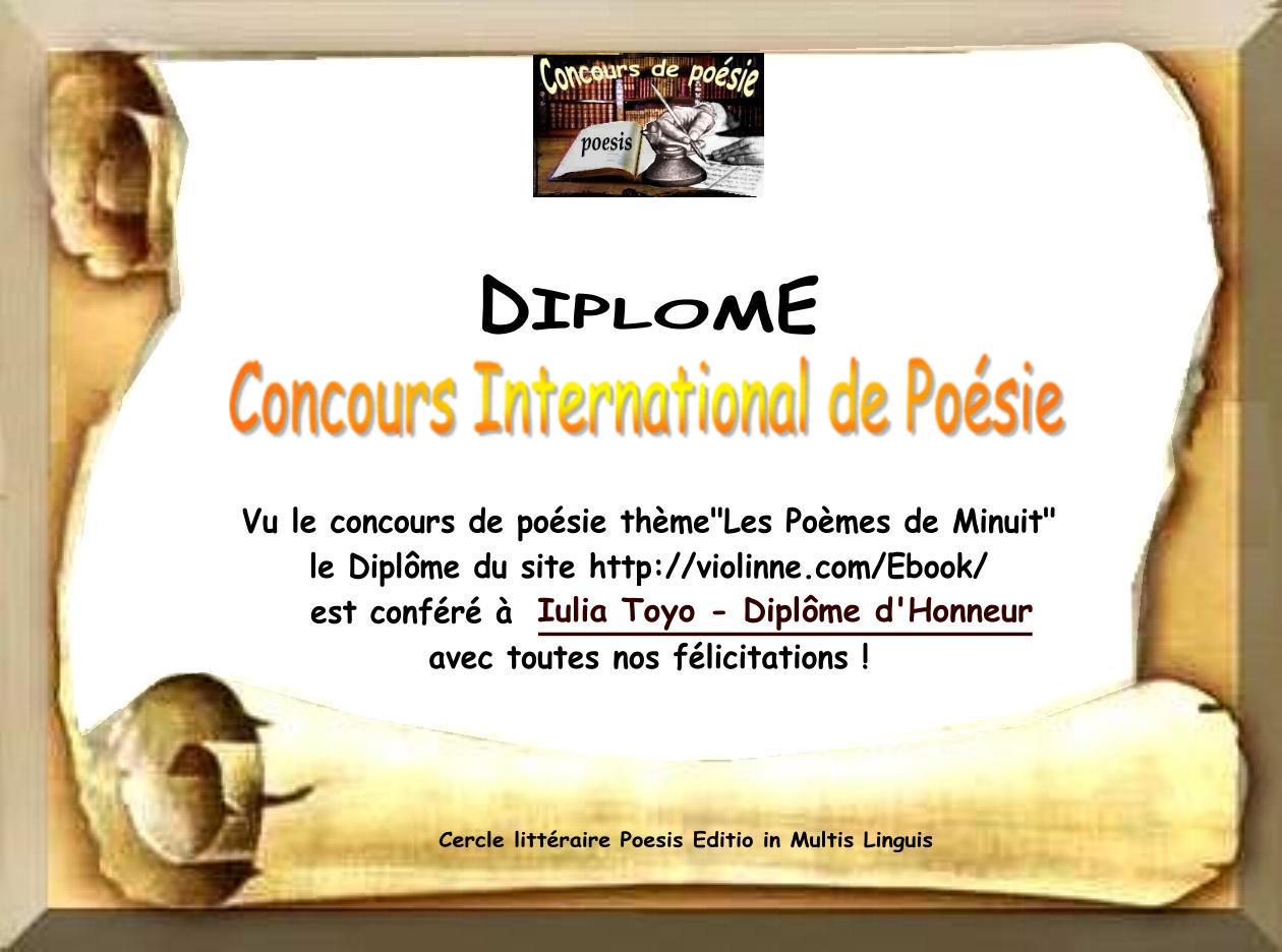 Diplôme Iulia Toyo